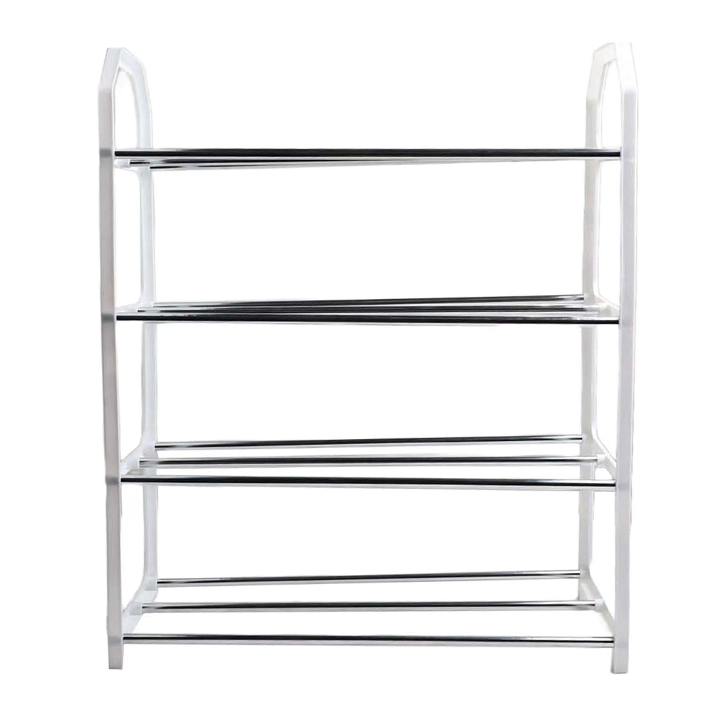 4-Layer Metal Shoe Rack Simple Shoe Shelf Footwear Organizer Stand Holder Large Capacity Shoe Shelf Living Room Storage