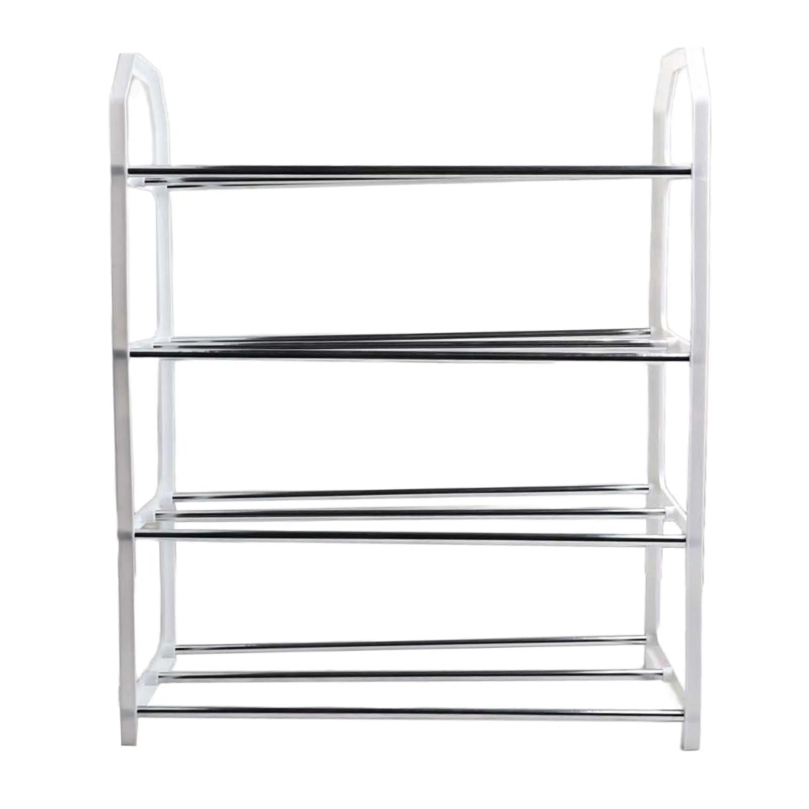 4-Layer Metal Shoe Rack Simple Shoe Shelf Footwear Organizer Stand Holder Large Capacity Shoe Shelf Living Room Storage