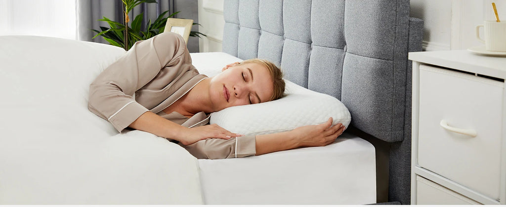 JHK 2-pieces Memory Foam Pillows Standard Size Neck Pillow Ventilated Cooling Bed Pillow with Removable Washable Cover Comfort