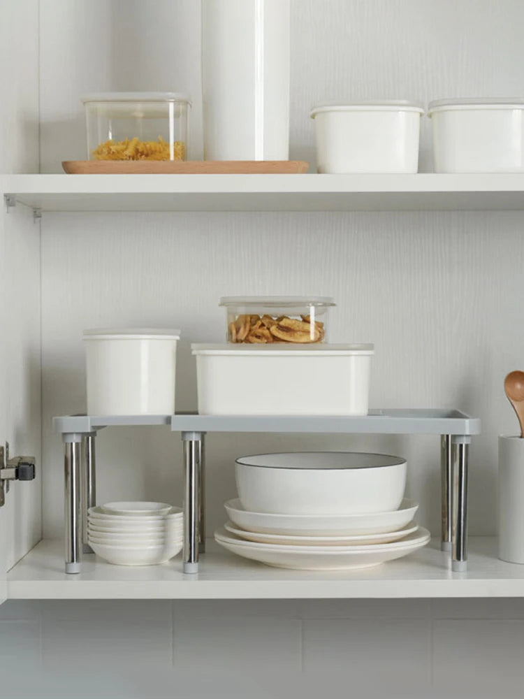 1PC Spice Bottle Rack Kitchen Spice Rack Retractable Cabinet Retractable Lengthened Drain Bowl Rack