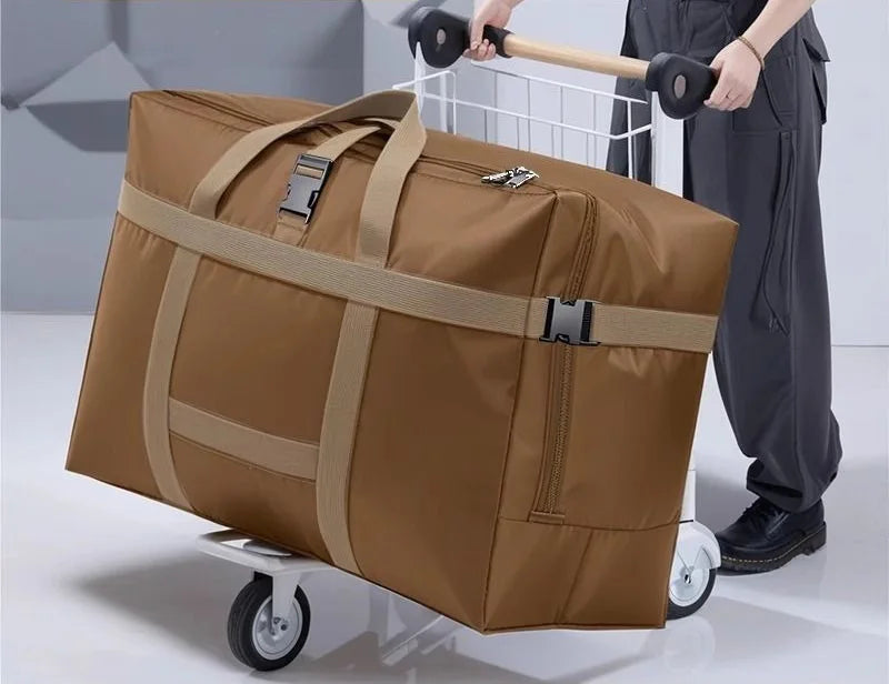 1pc Large Capacity Travel Handbag Portable Clothing Storage Bag with Handle Oxford Fabric Materia Durable Air Flight Bag