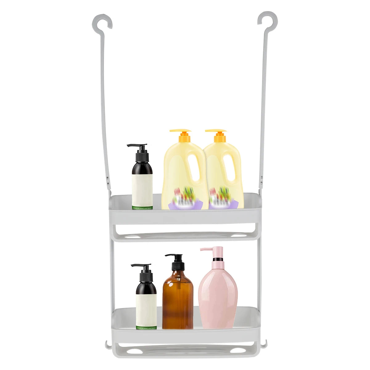 Hanging Bath Shelves Bathroom Shelf Organizer Nail-free Shampoo Holder Storage Shelf Rack Bathroom Basket Holder