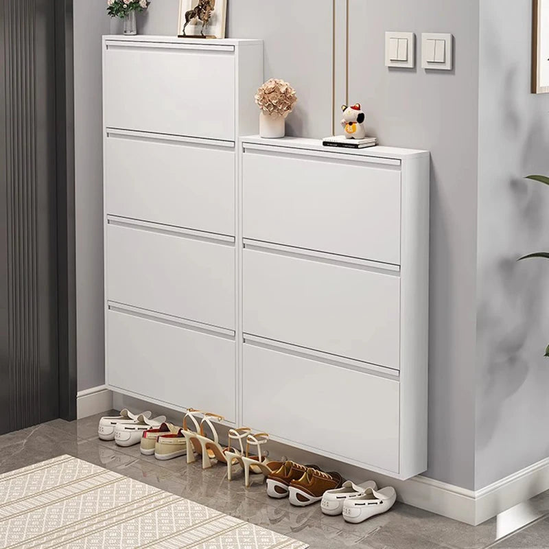 Metallic Ultra Thin Shoe Cabinet Multifunction Indoor Hallway Shoe Cabinet For Home Entrance Scarpiera Mobile Cabinet Furniture