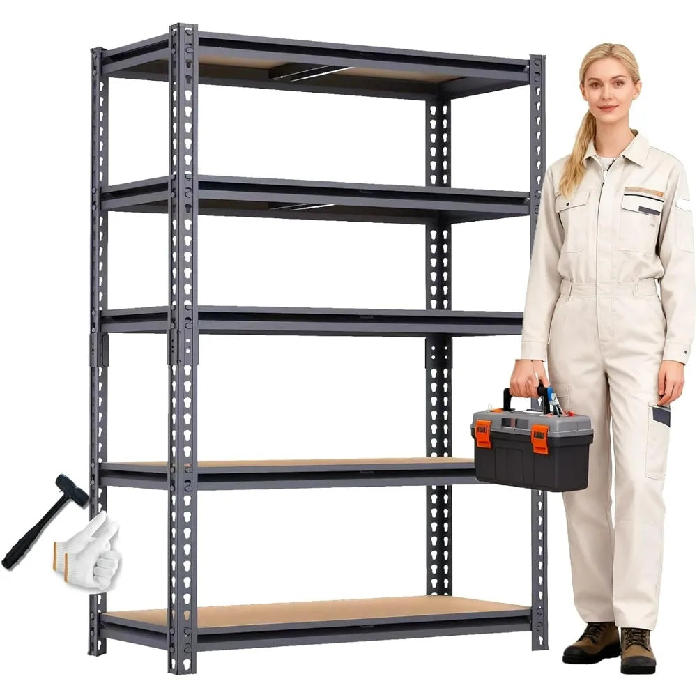 Heavy Duty Garage Shelving Unit 2400 LBS Steel Adjustable Rack 12x28x60