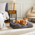 JHK Orthopedic Dog Bed Memory Foam Pet Bed for Small Dogs & Cats with Washable Removable Cover Non-Slip Base Waterproof Liner