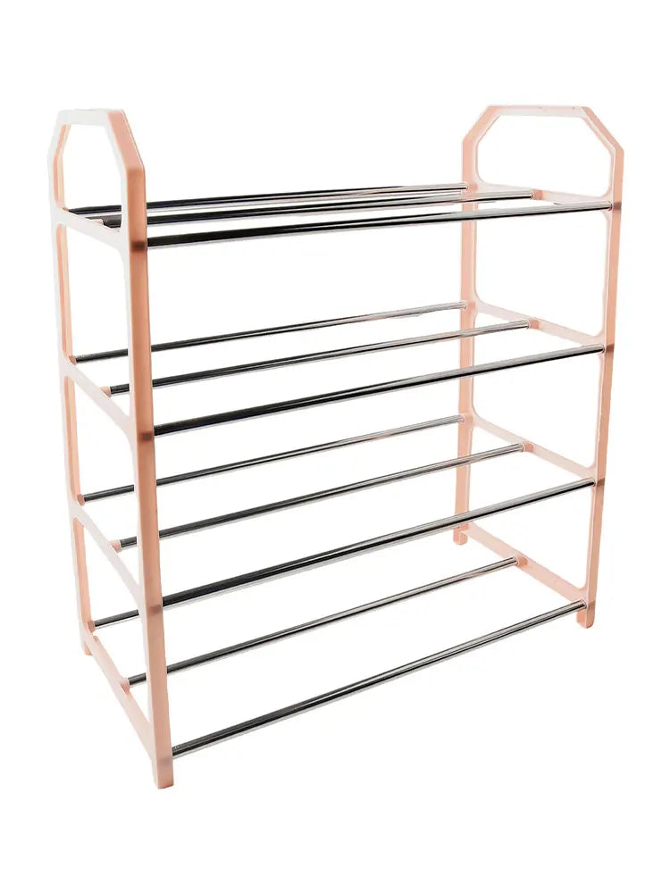 4-Layer Metal Shoe Rack Simple Shoe Shelf Footwear Organizer Stand Holder Large Capacity Shoe Shelf Living Room Storage