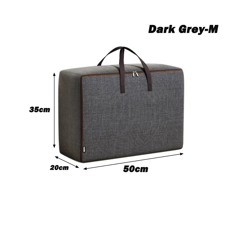 1pc Large-capacity Quilt Storage Bag Oxford Clothes Packing Bag Waterproof Durable Luggage Bag With Handle Wardrobe Organizer