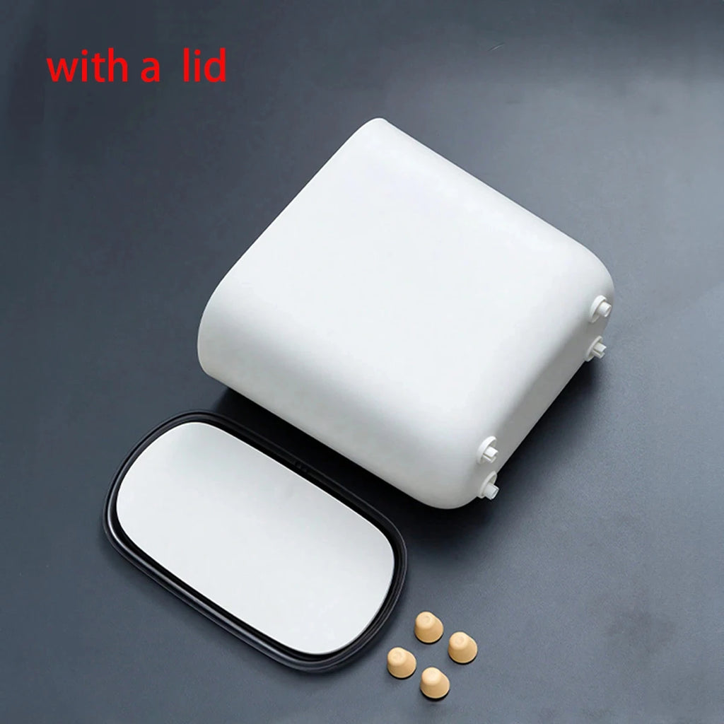 Bathroom Narrow Shape Trash Can Toilet Side Garbage Can with Lid Kitchen Odorproof Trash Bin Covered Trash Can Wastepaper Basket