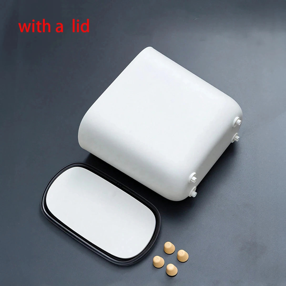 Bathroom Narrow Shape Trash Can Toilet Side Garbage Can with Lid Kitchen Odorproof Trash Bin Covered Trash Can Wastepaper Basket