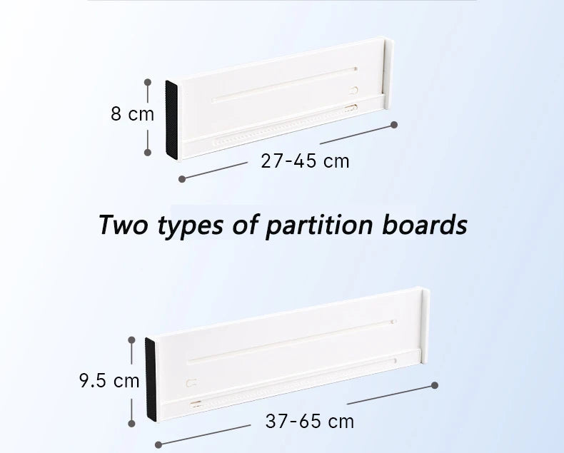 1pc Retractable Drawer Storage Partition Board  Sorting baffle Multi-functional kitchen Tableware Underwear Cosmetics Organizer
