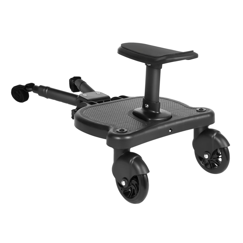 Universal 2-in-1 Stroller Board And Seat Pram Pedal Adapter for Kids - Detachable Safety Ride Board for Pushchair with 25kg Load
