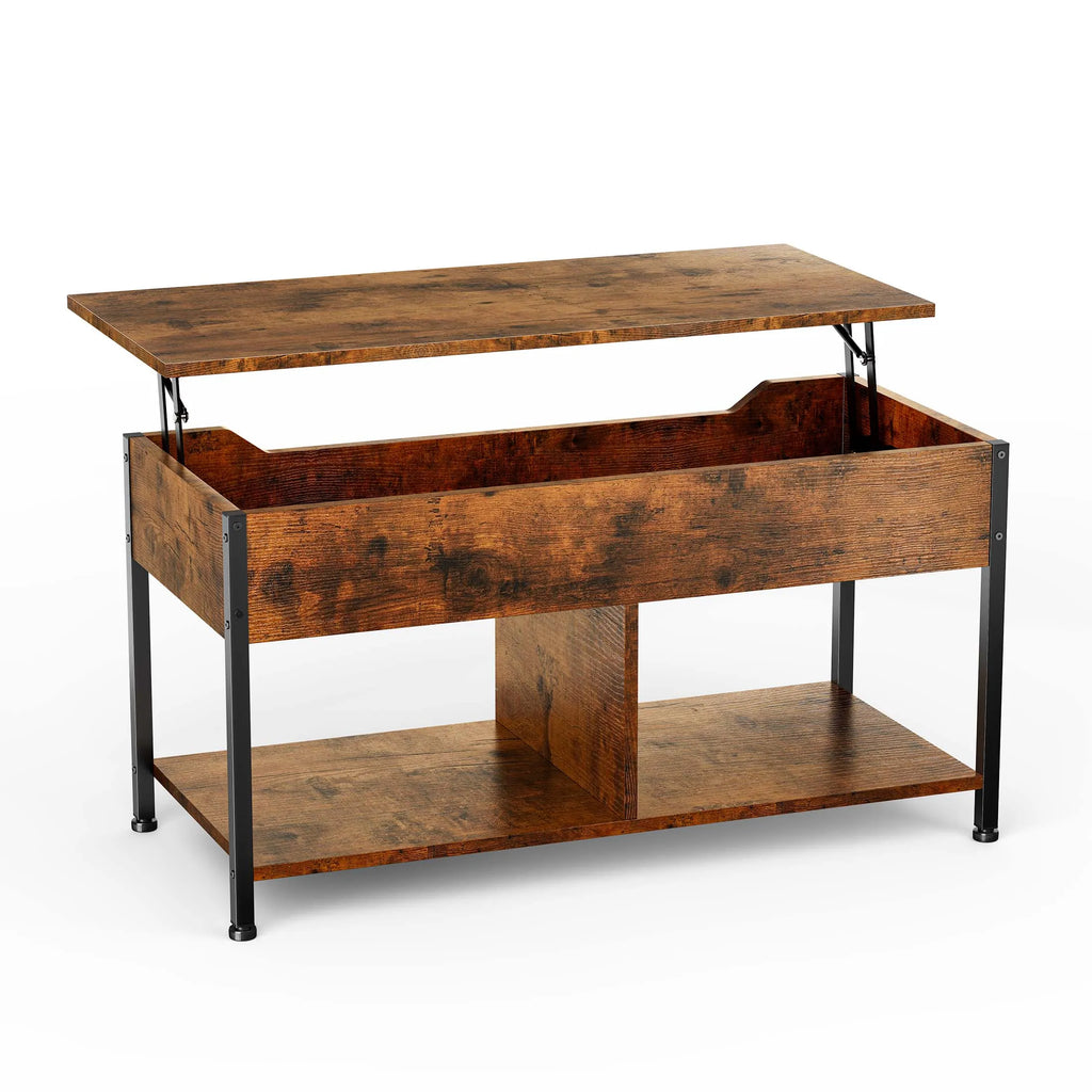 JHK 39IN Lift Top Coffee Tables For Living Room Wood Dining Tables Adjustable Height Storage Shelf Easy Lift Or Lower Tea Desk