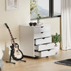 JHK Wood Cabinet For Living Room With 5 Drawers Waterproof Surface Storage Organizer Easy To Move Display Of Furniture