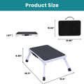 JHK Foldable 1-Step Ladder with Carrying Handle Non-Slip Platform Rubber Feet 330lbs Capacity Sturdy Metal for Kitchen Home