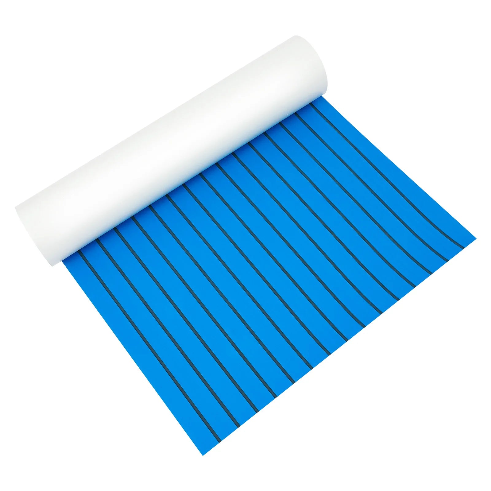 240x90cm Self-Adhesive EVA Foam Teak Boat Floor Mat, 6mm Thick Cuttable Waterproof Anti-Slip Pad Marine Carpet for Deck RV Yacht