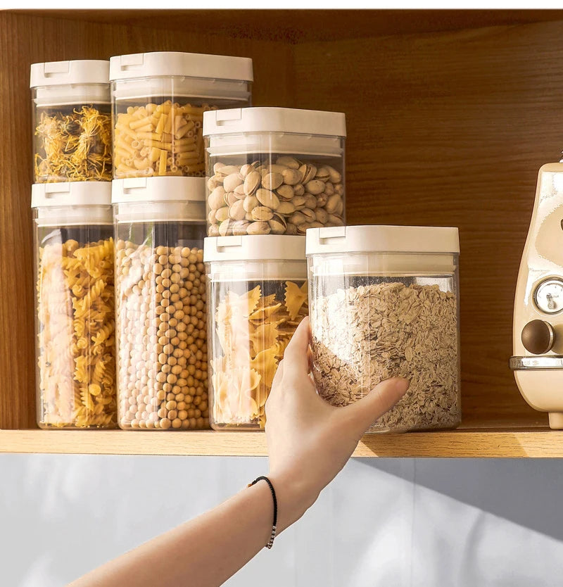 Pasta Storage Box Transparent Plastic Grain Seal Tank Spaghetti Storage Container Moisture-Proof Snack Jar Kitchen Food Tank