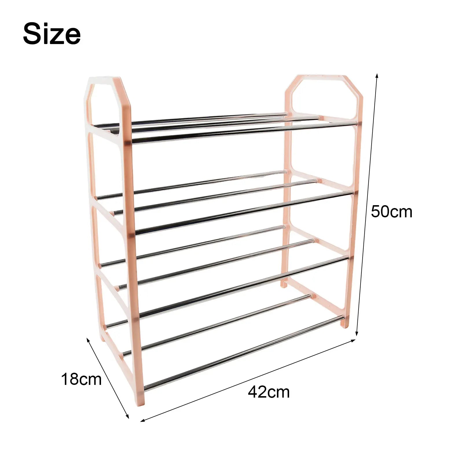 4-Layer Metal Shoe Rack Simple Shoe Shelf Footwear Organizer Stand Holder Large Capacity Shoe Shelf Living Room Storage