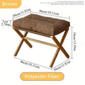 Bamboo Foldable Peddle with Soft Cushion Seat - Portable for Office and Home Use, Space Saving Design , Footstool Furniture