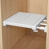 Adjustable Closet Shelf Kitchen Extendable Storage Tension Rod Rack Organizer DIY Wardrobe Divider Cabinet Space Saving
