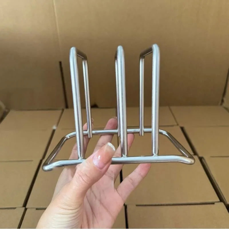1pc Kitchen Cutting Board Holder Pot Lid Holder Desktop Stainless Steel Material Storage Rack for Cutting Board Organizer Stable