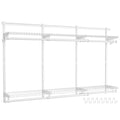 SONGMICS HOME Closet System, Closet Insert Organizer, 4-6 ft, Adjustable Metal Shelving Unit with 6 Hanging Rods, 6 Shelves, and