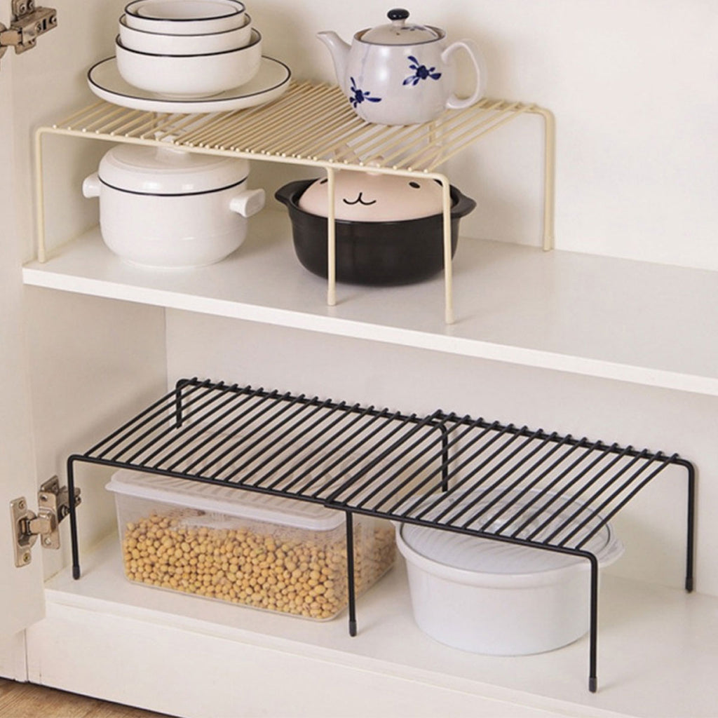 Retractable Kitchen Shelf Multifunctional Expandable Stackable Sliding Rack Space Saving Home Cabinets Tableware Organizer Rack