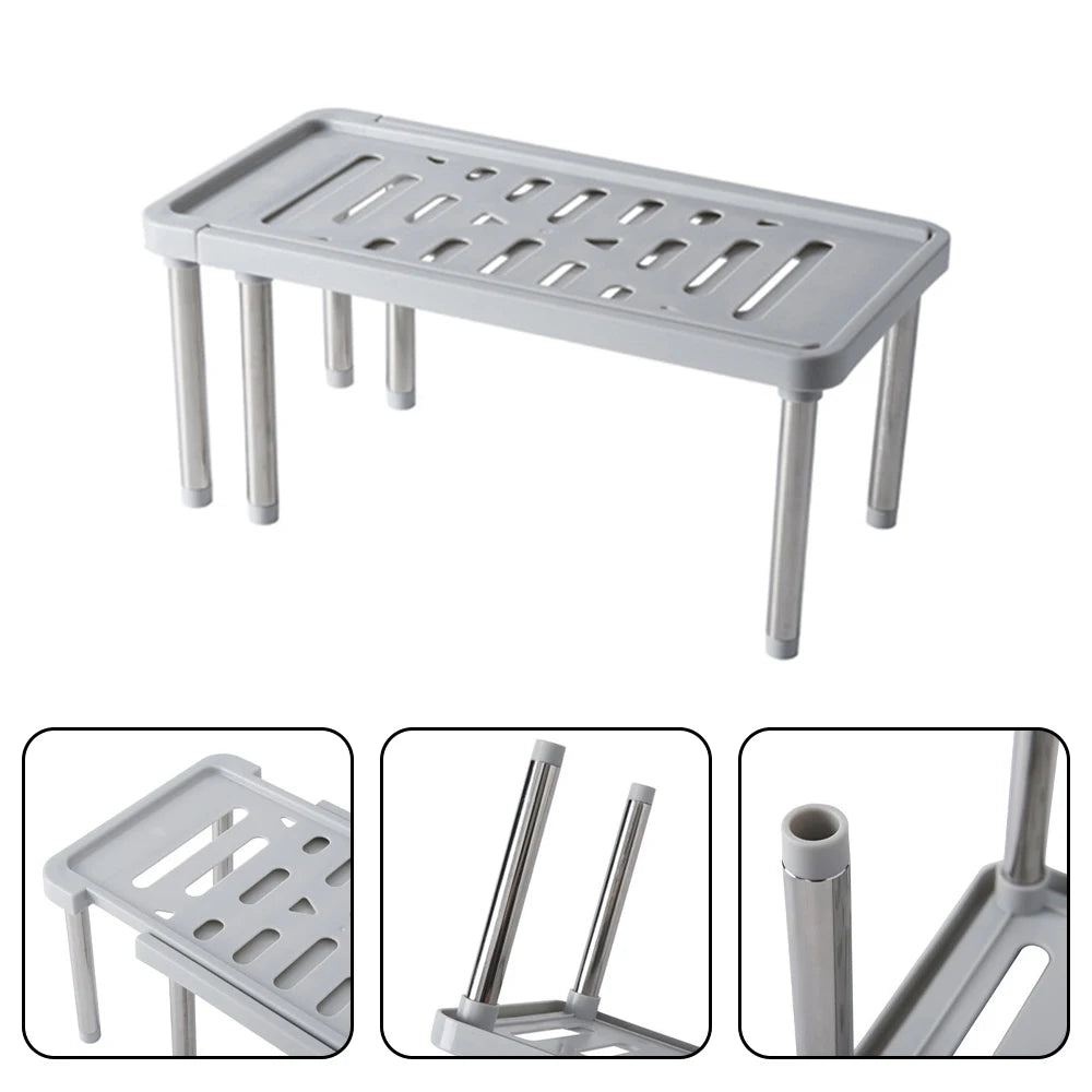 1PC Spice Bottle Rack Kitchen Spice Rack Retractable Cabinet Retractable Lengthened Drain Bowl Rack