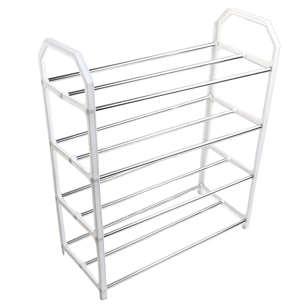 4-Layer Metal Shoe Rack Simple Shoe Shelf Footwear Organizer Stand Holder Large Capacity Shoe Shelf Living Room Storage