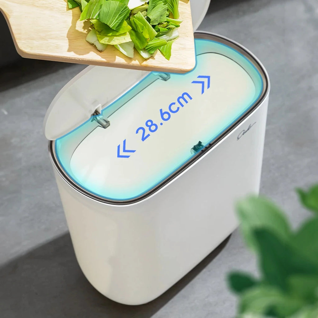 Bathroom Narrow Shape Trash Can Toilet Side Garbage Can with Lid Kitchen Odorproof Trash Bin Covered Trash Can Wastepaper Basket