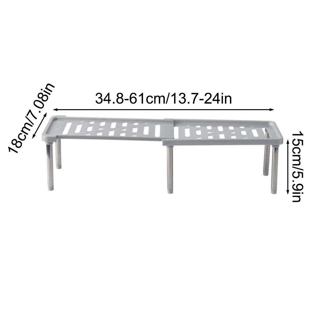 1PC Spice Bottle Rack Kitchen Spice Rack Retractable Cabinet Retractable Lengthened Drain Bowl Rack