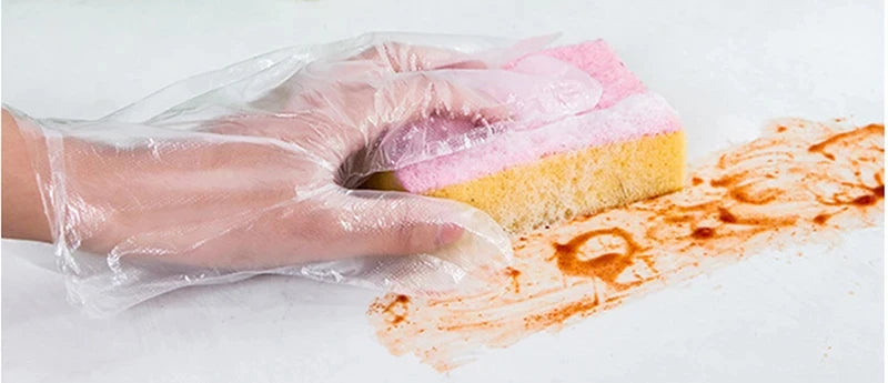 Clear Disposable Gloves Transparent Plastic Gloves Latex Free Food Prep Safe Gloves for Cooking Cleaning BBQ Kitchen Things