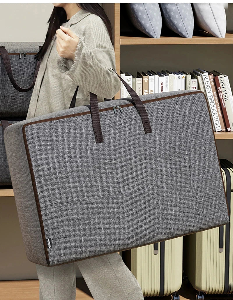 1pc Large-capacity Quilt Storage Bag Oxford Clothes Packing Bag Waterproof Durable Luggage Bag With Handle Wardrobe Organizer