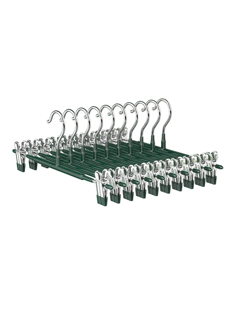 Stainless Steel Wardrobe Clothes Drying Rack With Clips For Pants