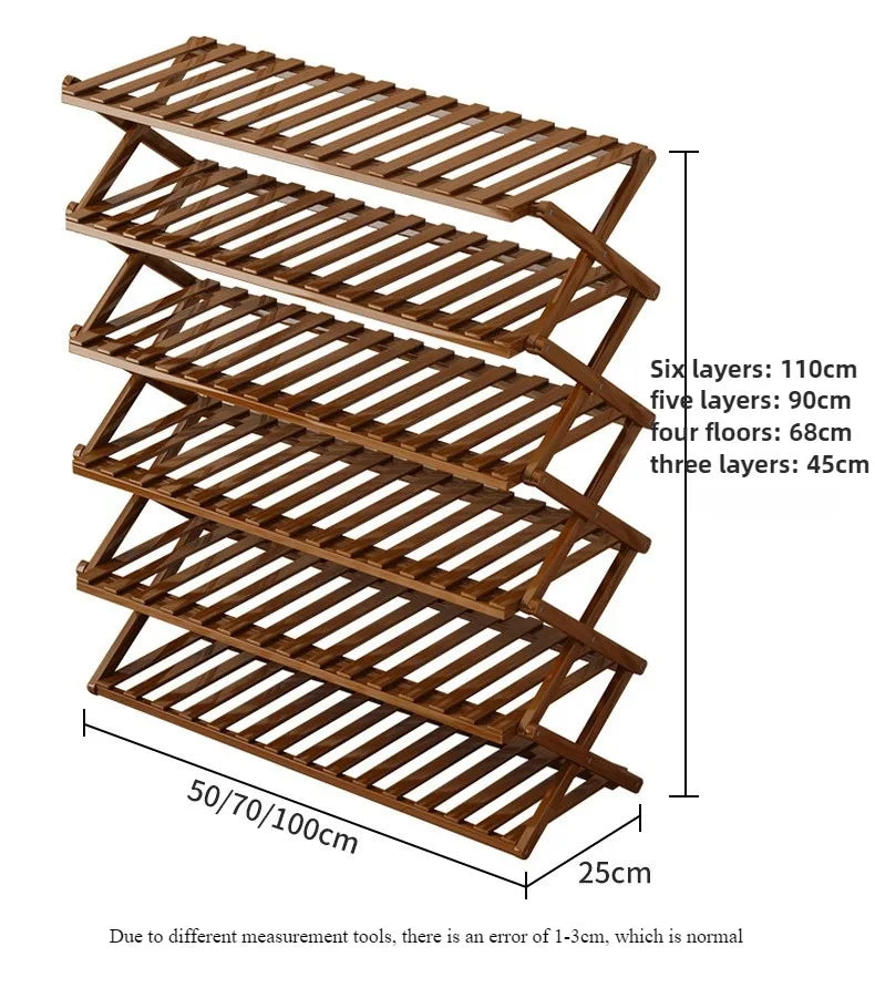 Portable Folding Shoe Rack, Required Space Saving Shoe Shelf for Dormitory Apartment Rental, Multi-Tier Shoe Organizer Storage