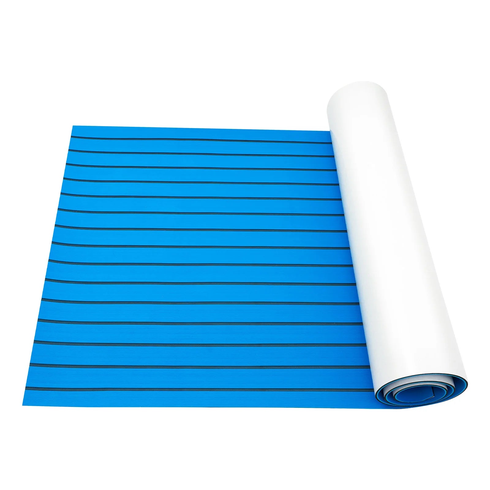 240x90cm Self-Adhesive EVA Foam Teak Boat Floor Mat, 6mm Thick Cuttable Waterproof Anti-Slip Pad Marine Carpet for Deck RV Yacht