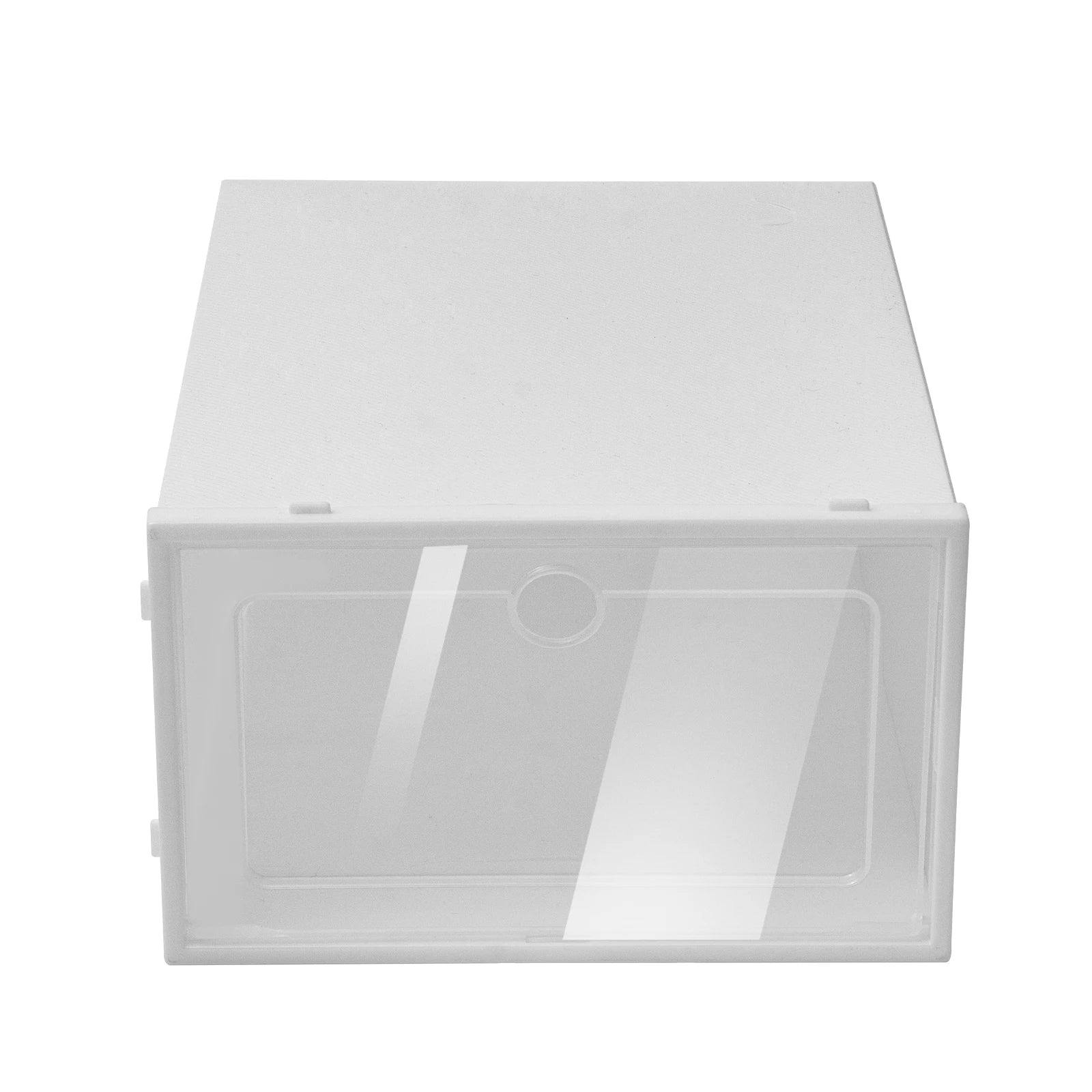 20/24PCS Foldable Flip Shoe Boxes Set Clear Plastic Stackable Storage Containers Home Organizer 33x23x14cm - Shoe Rack Case