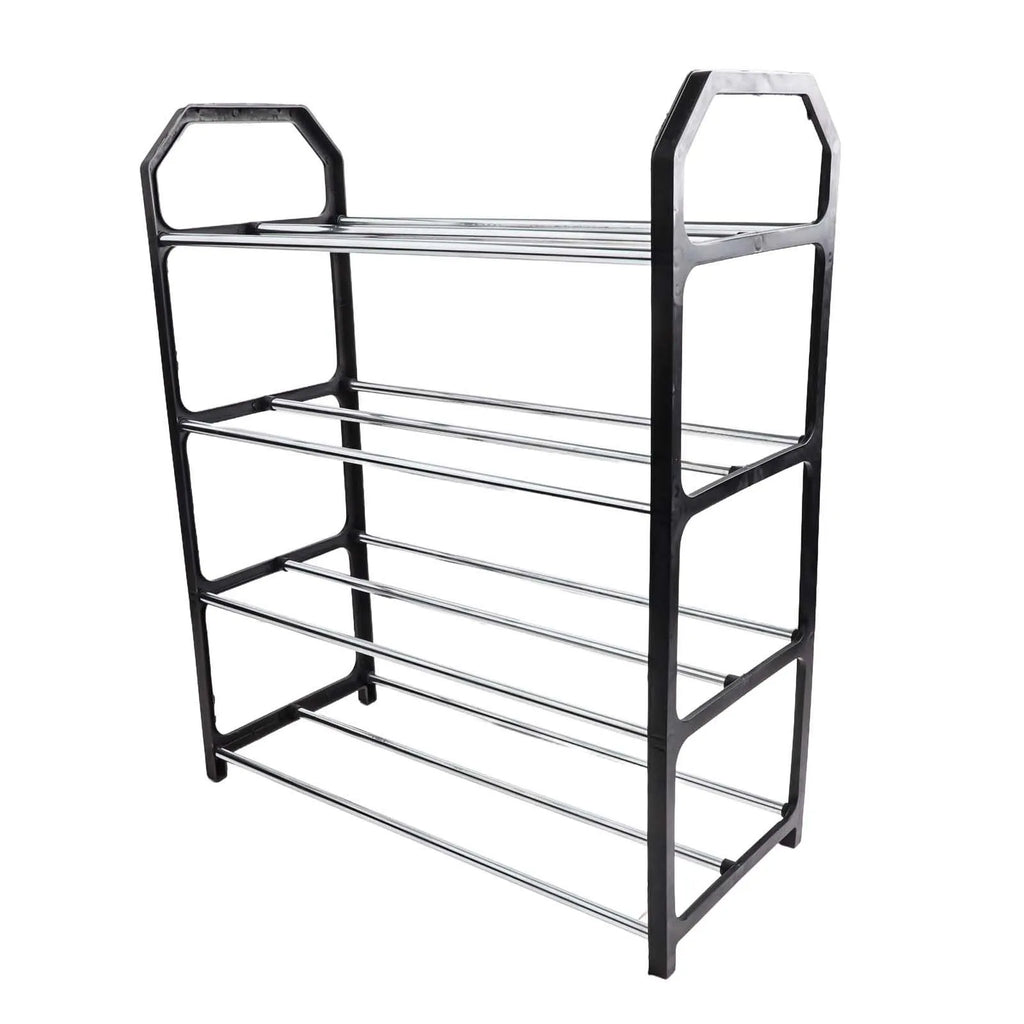 4-Layer Metal Shoe Rack Simple Shoe Shelf Footwear Organizer Stand Holder Large Capacity Shoe Shelf Living Room Storage