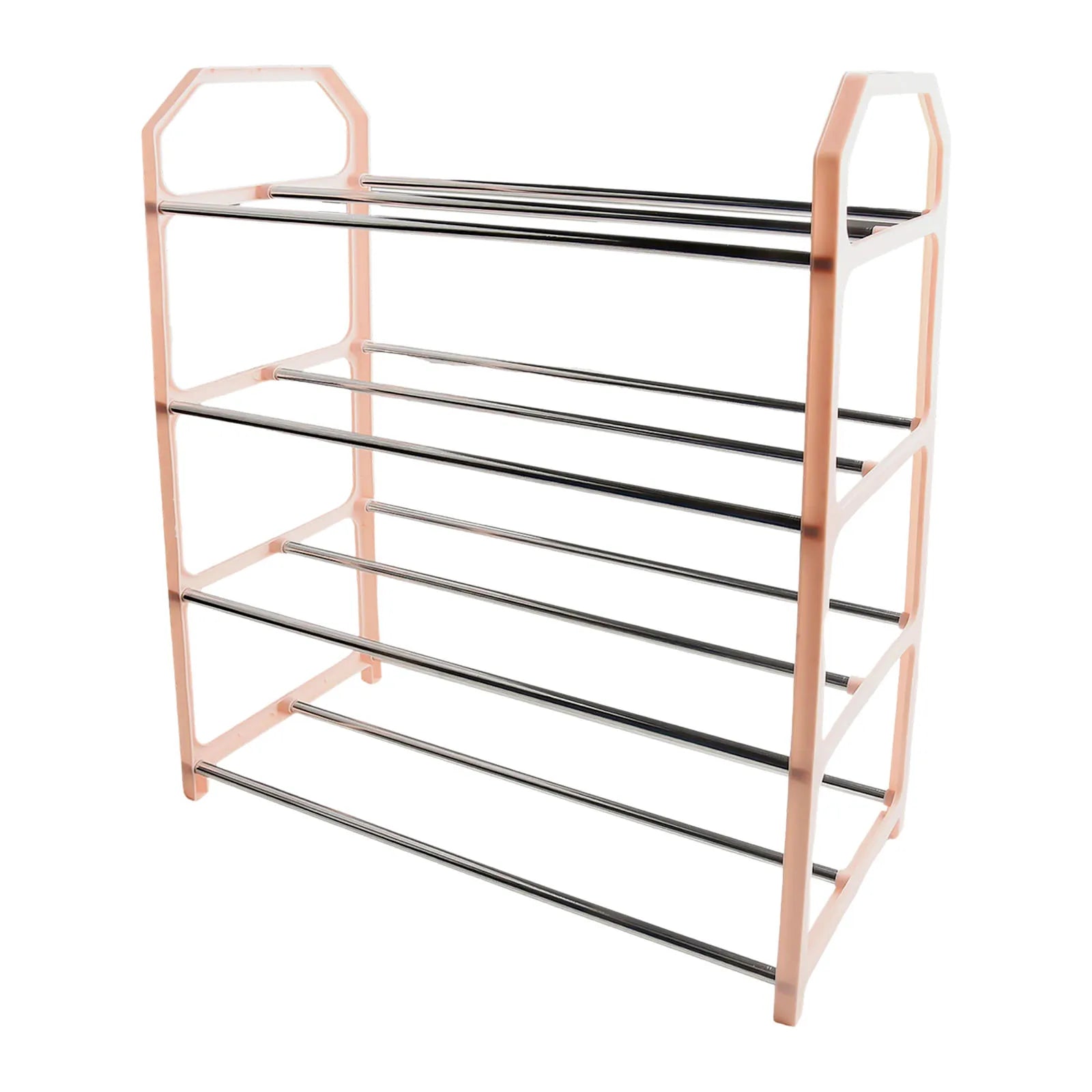 4-Layer Metal Shoe Rack Simple Shoe Shelf Footwear Organizer Stand Holder Large Capacity Shoe Shelf Living Room Storage