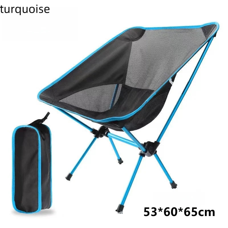 New Outdoor Moon Chair Ultra-Light Folding Camping Chair Portable Leisure Backrest Aluminum Alloy  for Backpacking  fishing