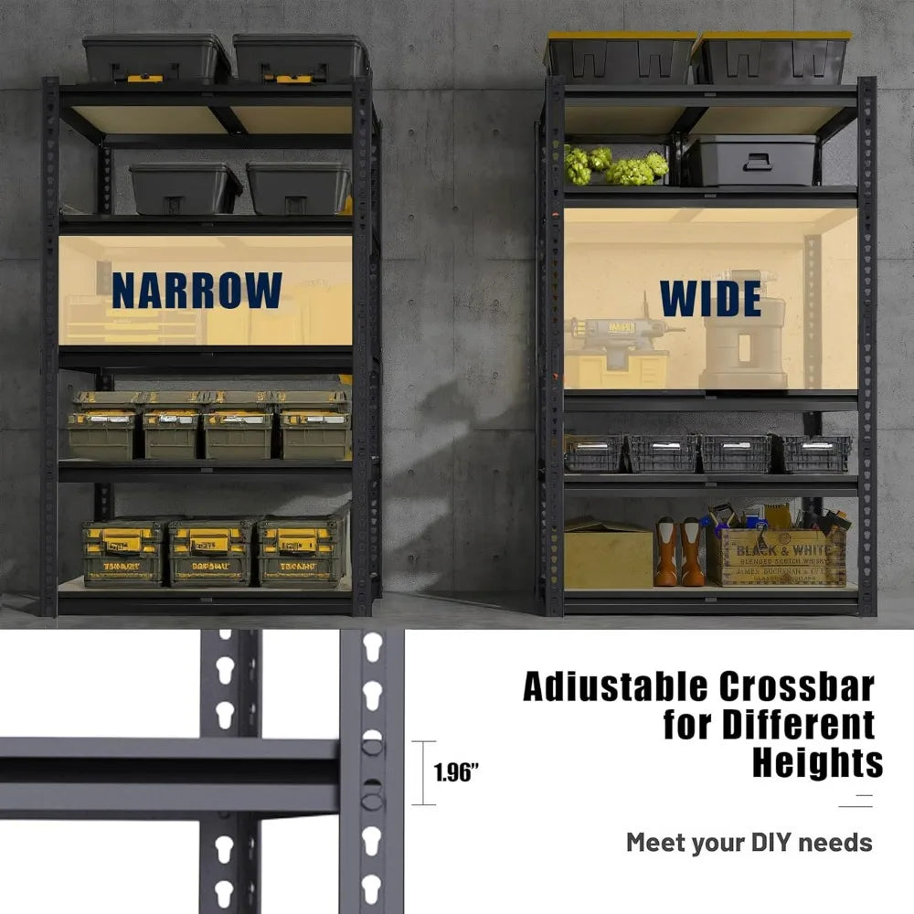 Heavy Duty Garage Shelving Unit 2400 LBS Steel Adjustable Rack 12x28x60