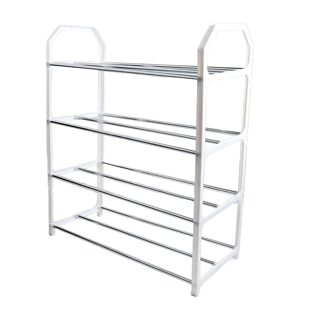 4-Layer Metal Shoe Rack Simple Shoe Shelf Footwear Organizer Stand Holder Large Capacity Shoe Shelf Living Room Storage