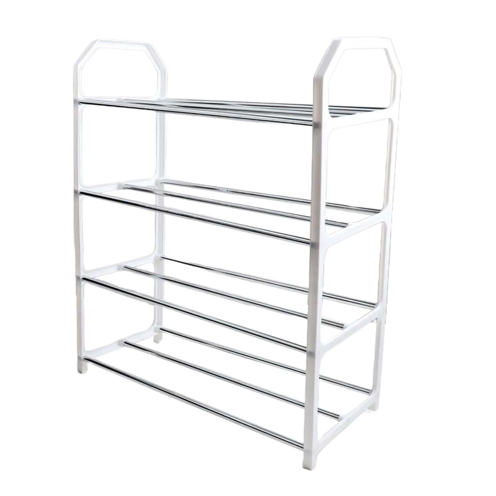 4-Layer Metal Shoe Rack Simple Shoe Shelf Footwear Organizer Stand Holder Large Capacity Shoe Shelf Living Room Storage