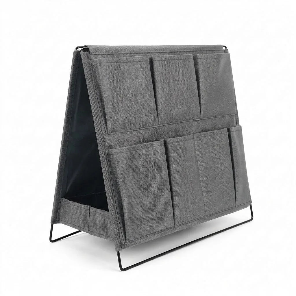 1pc Office Desk Storage Rack Multi-pocket Item Organizer Pen Holder Desktop Neat Foldable Storage Pocket Save Space