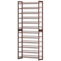 SONGMICS Shoe Rack, 12-Tier Shoe Organizer, Metal Shoe Storage for Garage, Entryway, Set of 2 6-Tier Stackable Shoe Shelf, with