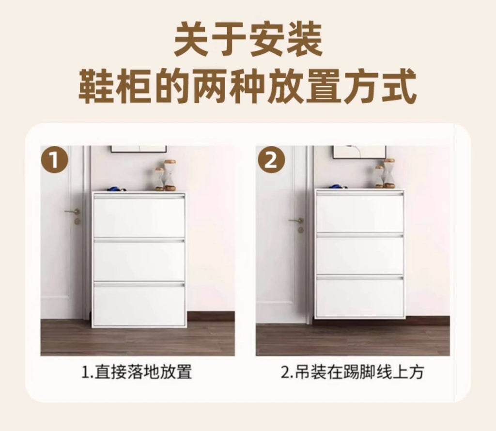 Metallic Ultra Thin Shoe Cabinet Multifunction Indoor Hallway Shoe Cabinet For Home Entrance Scarpiera Mobile Cabinet Furniture