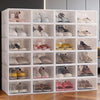 6/12 PCS Stackable Shoe Box With Flip Door - Suitable For Family Dormitory, Space Saving Transparent Storage Box