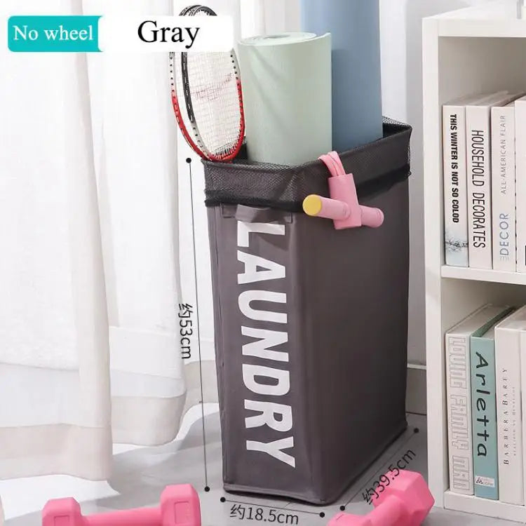 Laundry Basket with Wheels Large Capacity Yoga Mat Storage Basket Multifunctional Foldable Waterproof Dirty Clothes Storage Bag