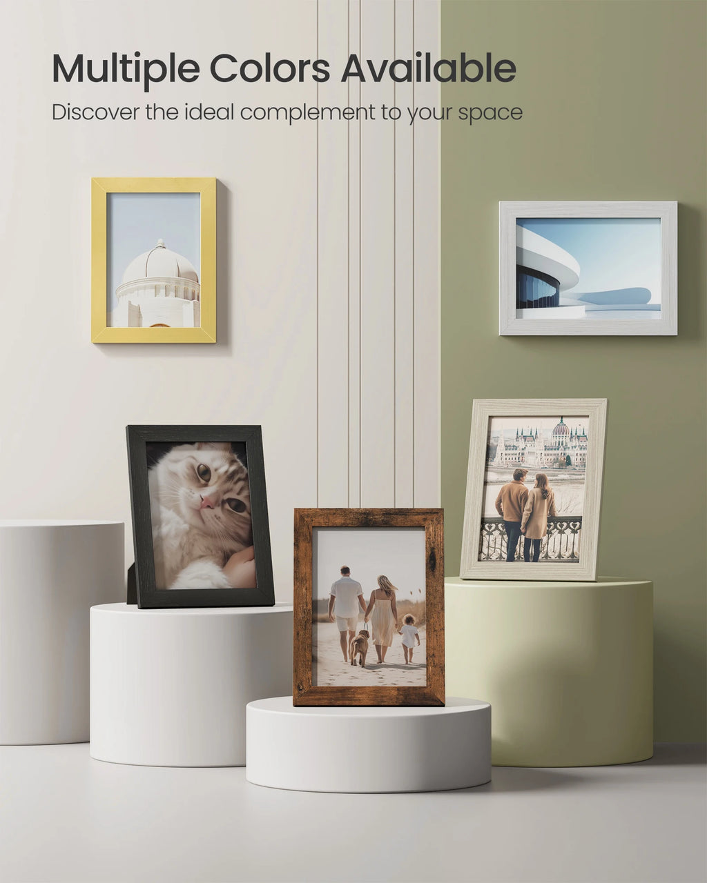 SONGMICS Picture Frames, 10 Pack Collage Picture Frames with Two 8x10, Four 5x7, Four 4x6, Photo Frame Set for Wall Gallery Deco
