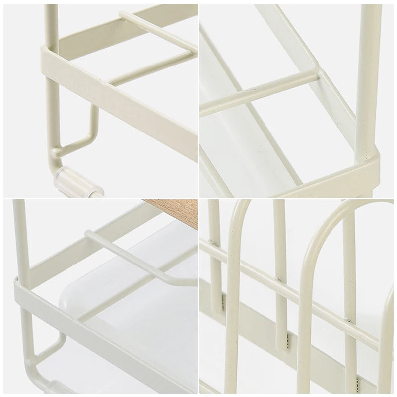 Kitchen Dish Storage Rack Cabinet Organizer Portable Dishes Drying Rack Plate Bowl Drying Rack Desktop Dish Holder Kitchen
