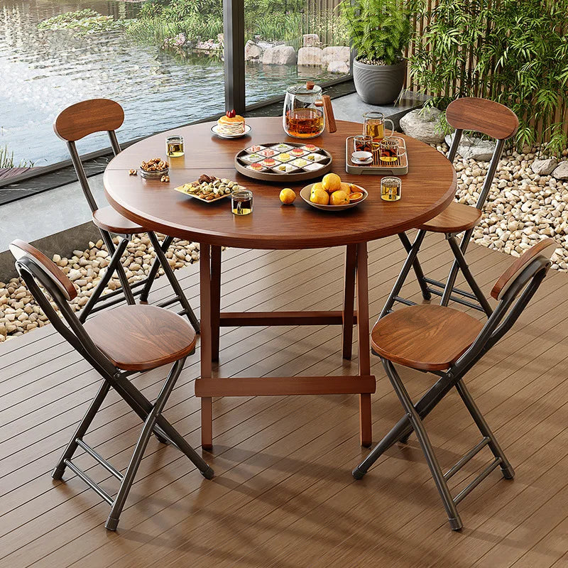Sturdy Folding Dining Table - No Assembly Needed, Strong Stable Desk for Kitchen, Study & Office, round dining table,small table